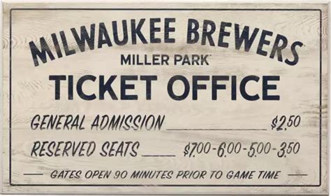 brewers ticket office hours